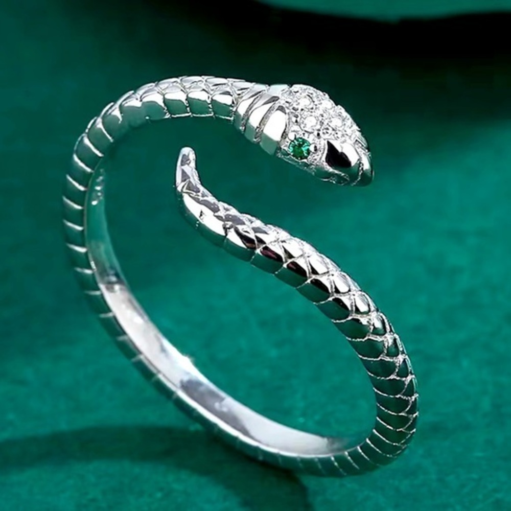 925 Silver Open Snake Ring